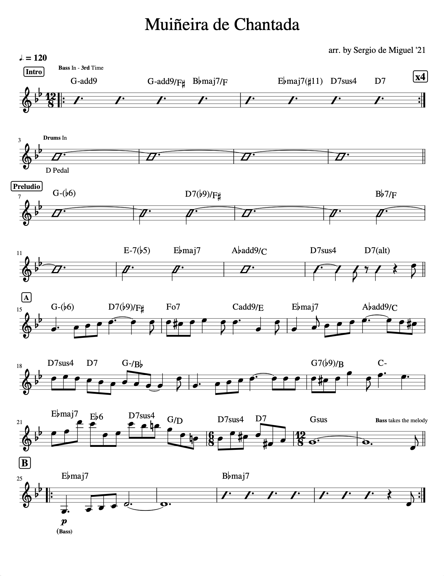 Muiñeira de Chantada - Lead Sheet (PDF)