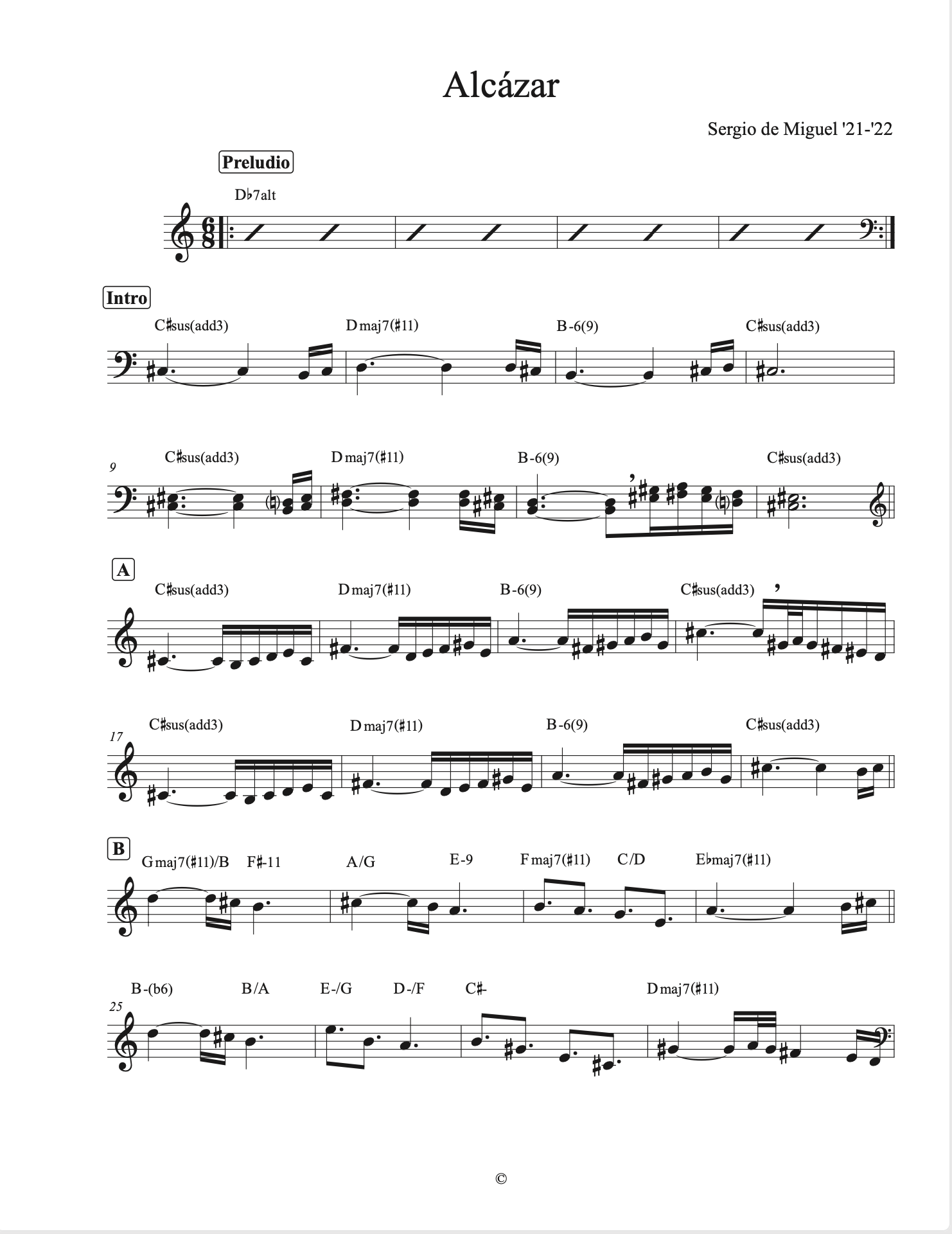Alcázar – Lead Sheet (PDF)