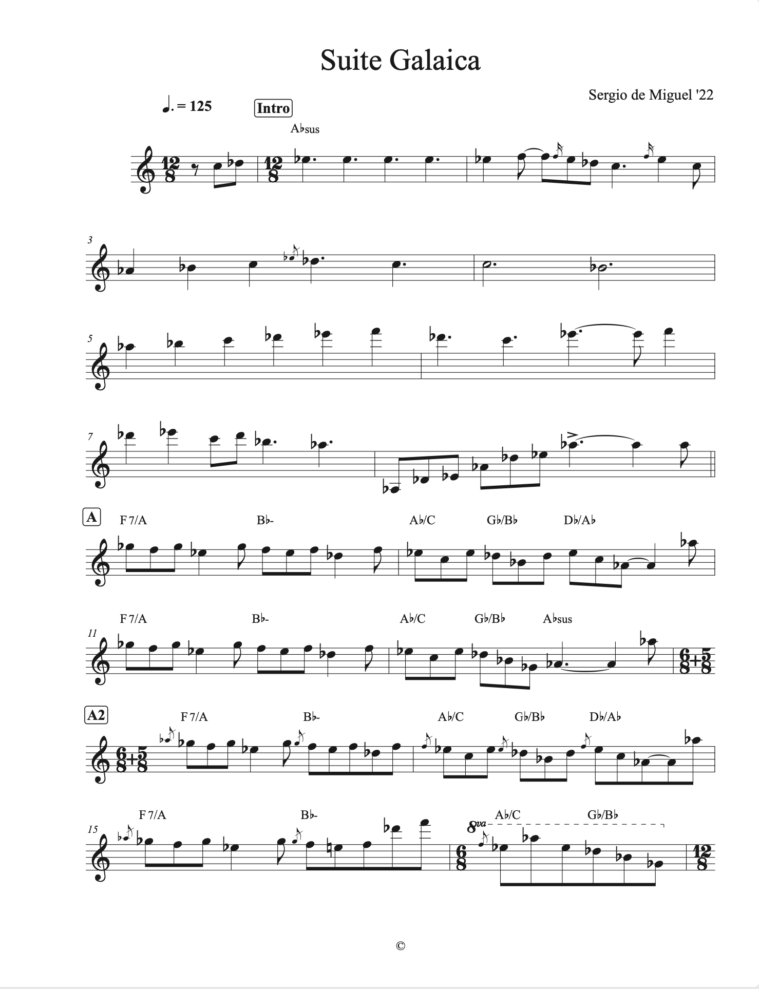 Suite Galaica - Lead Sheet (PDF)