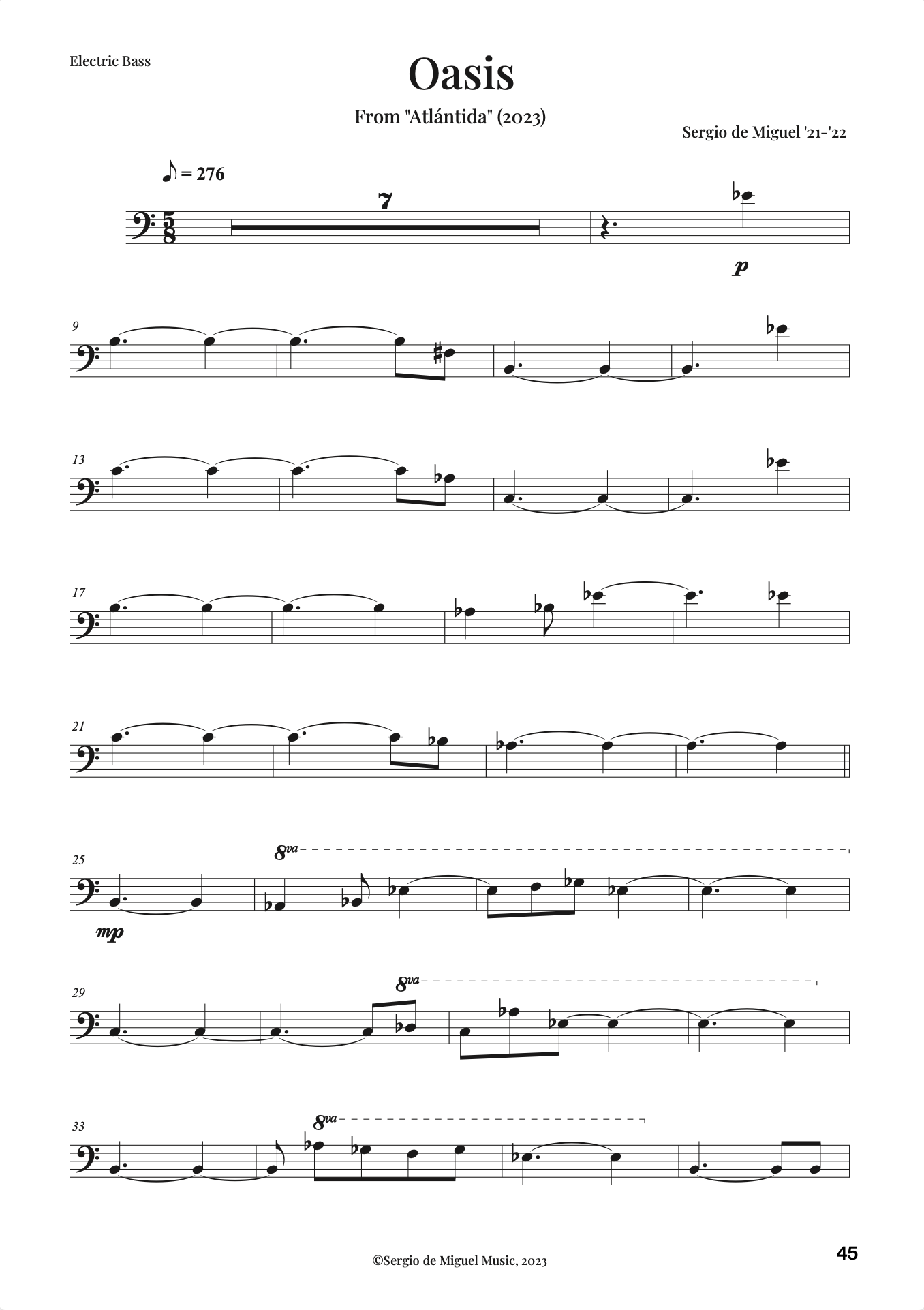 Oasis - Bass Score (PDF)